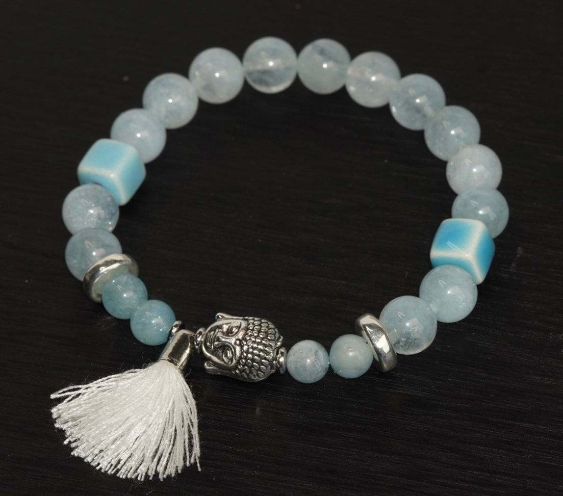 Aquamarin mit Buddha