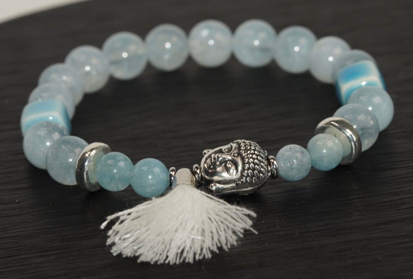 Aquamarin mit Buddha