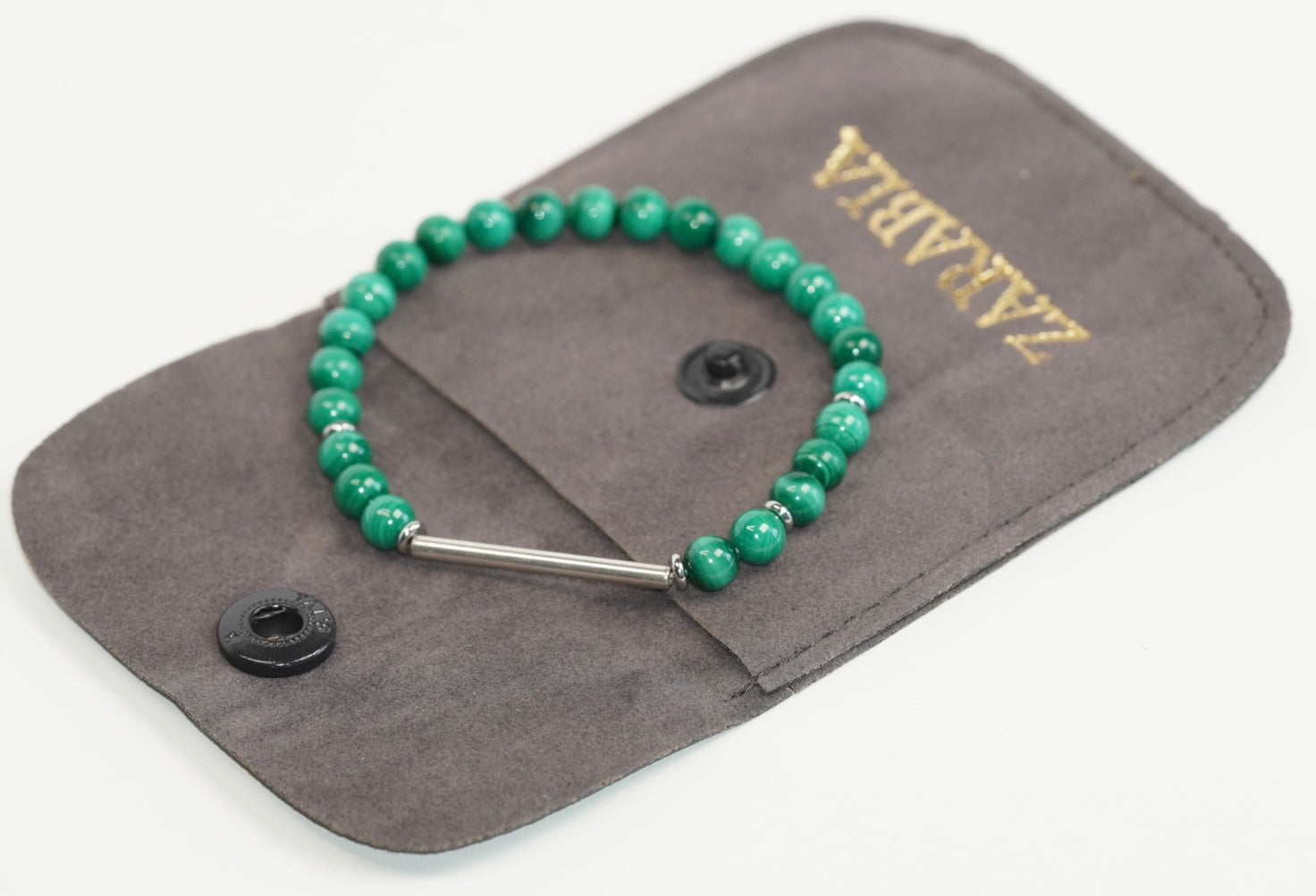 Malachit mit Silber/Gold-Schmuck