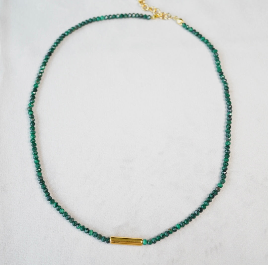 Malachite Kette 3mm Edelsteine