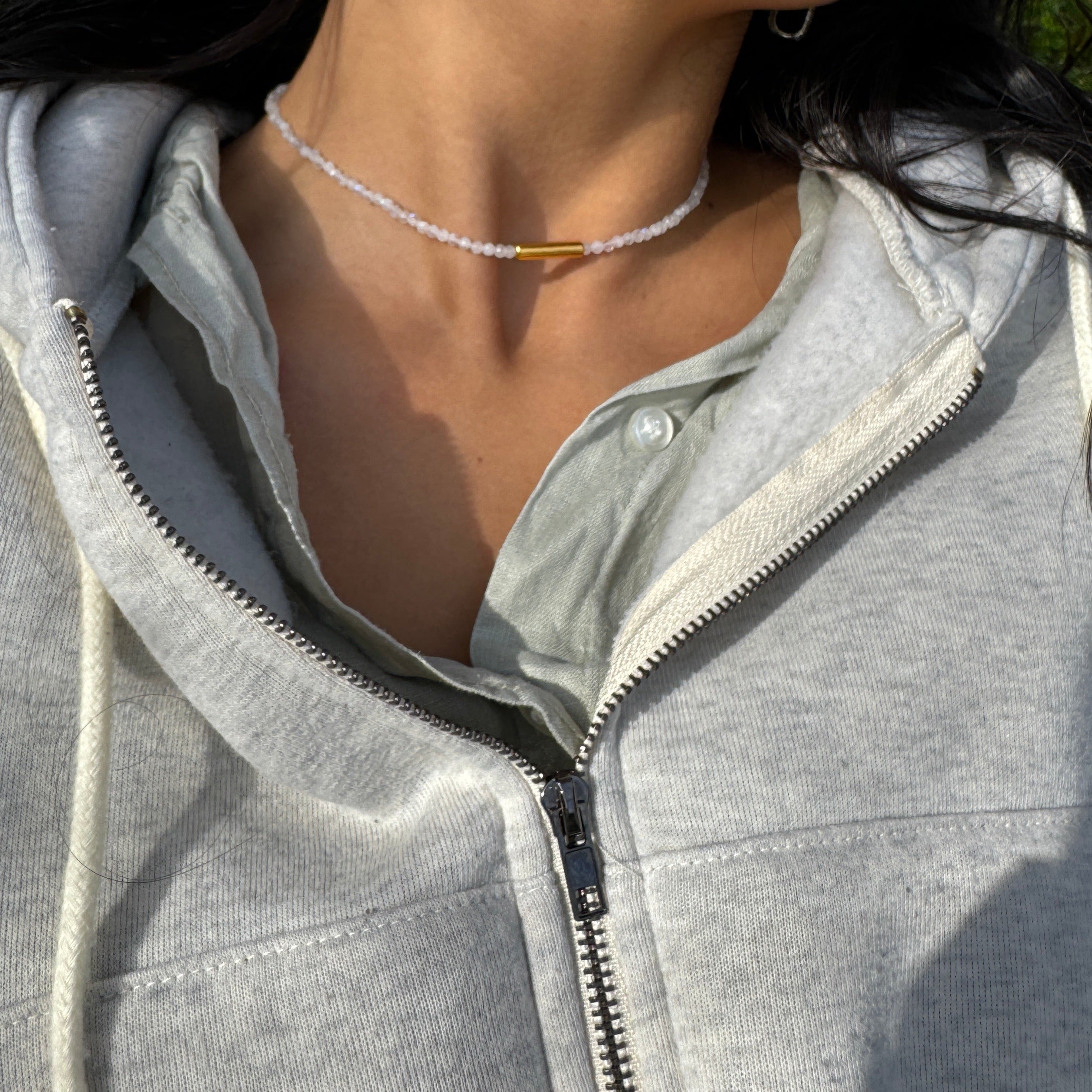 Mondstein Kette 3mm Edelsteine