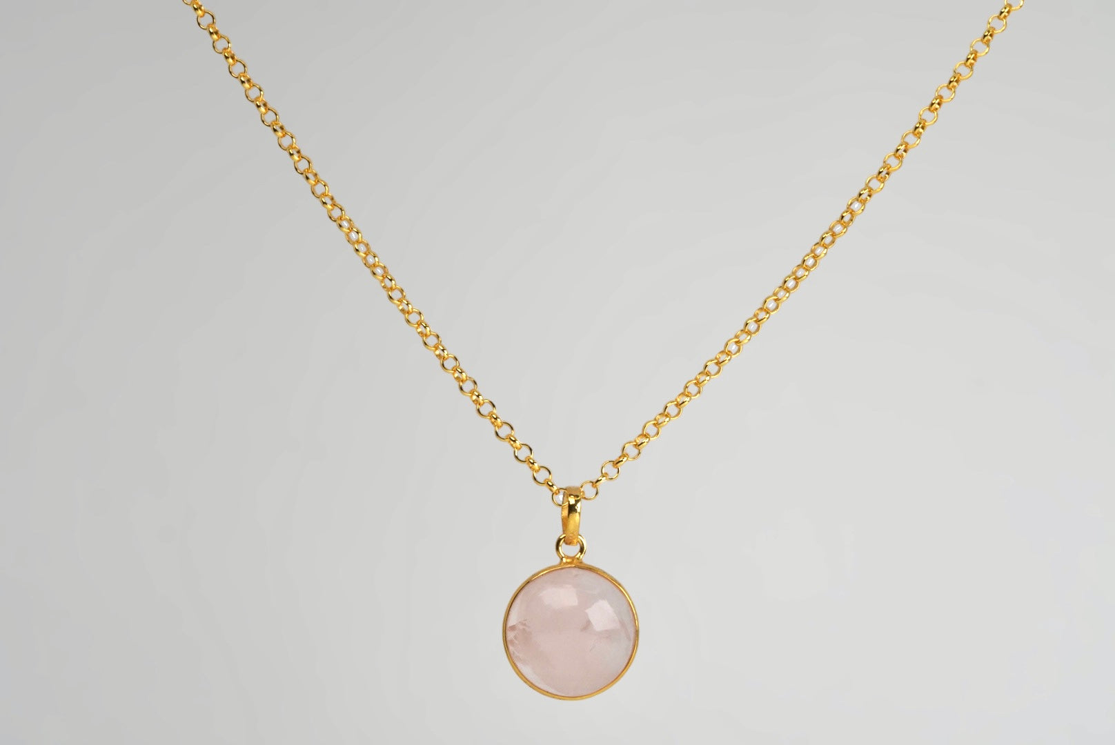 Rosenquarz Kette - Zarabia Rosenquarz Kette