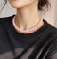 Rose Quartz Necklace 12mm – AAA Choker 42cm | Gold Plated Waterproof