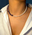 Amethyst & Freshwater Pearl Choker Necklace – 14K Gold Plated and Sterling Silver Gemstone Necklace