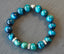 Türkis- Blaues Tigerauge Edelstein Armband 1cm