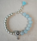 Aquamarin mit Anhänger 8mm( Schiffs- Anker )