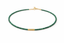 Malachite natural stone necklace 3mm – 18K gold plated 