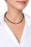 Malachite natural stone necklace 3mm – 18K gold plated 