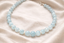 Aquamarine Pearl Choker – Natural 8mm Aquamarine Necklace