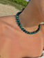 Blue Tiger Eye Necklace 10mm – Natural Hawk's Eye Gemstone Choker – Protection & Confidence Crystal Jewelry