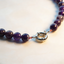 AAA Amethyst Choker Necklace 41cm – 8mm Natural Gemstone with 925 Sterling Silver Clasp